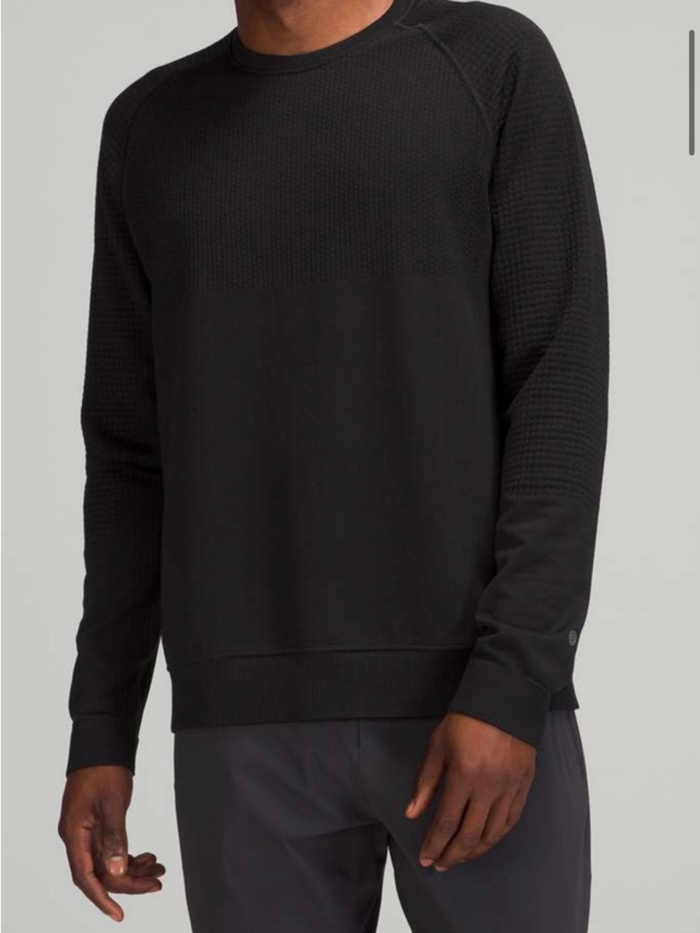 Men's Lululemon Black Engineered Warmth Long Sleeve Crewneck Shirt Size Large
